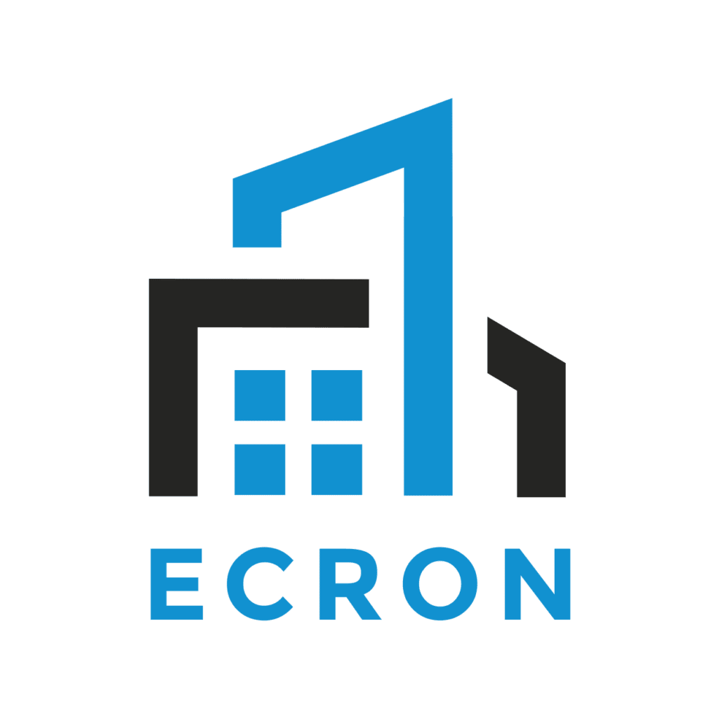 Ecron company logo representing trusted house extensions with double-storey extensions and single-storey extensions