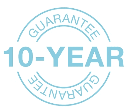 10-year guarantee stamp offered by Ecron for house extensions projects